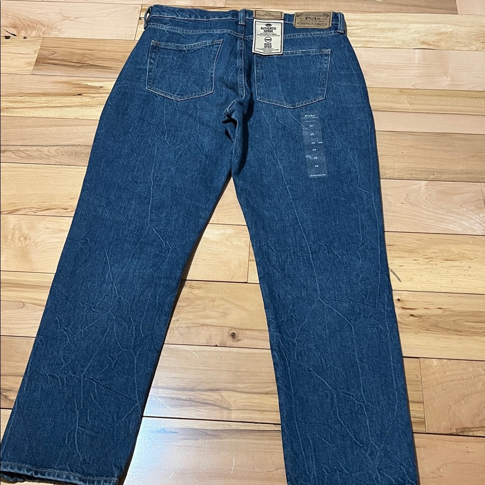 Polo Ralph Lauren Blue Patchwork Boyfriend Jeans-Roped Dyed - Picture 3 of 12
